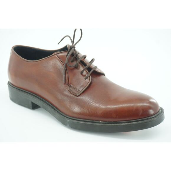 To Boot New York Brown Leather Fiano Plain Toe Oxford Derby SZ 9 NIB $395